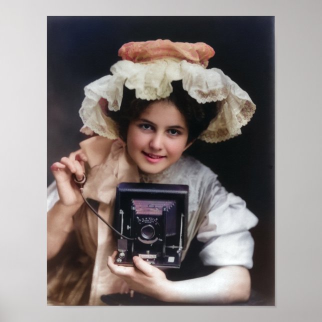 Vintage Woman Photographer Poster (Front)
