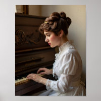Vintage Woman Pianist