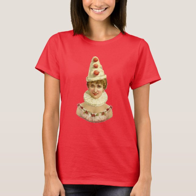 Vintage Woman Pierrot T-Shirt (Front)