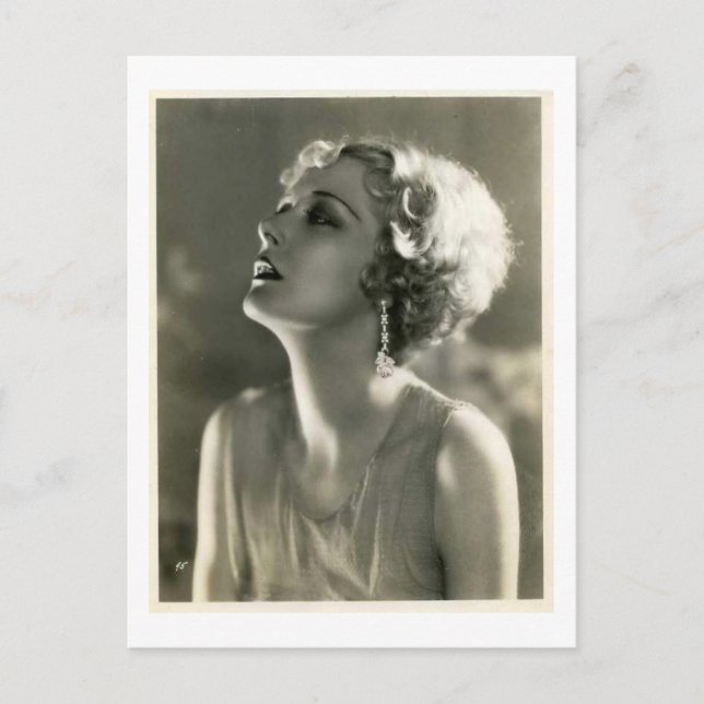 Vintage Woman Portrait Postcard (Front)