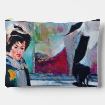 Vintage Woman Portrait with Abstract Background