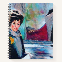 Vintage Woman Portrait with Abstract Background