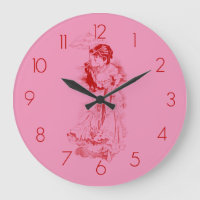 Vintage Woman Red And Pink