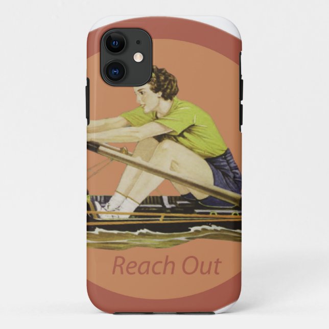 Vintage Woman Rower Case-Mate iPhone Case (Back)