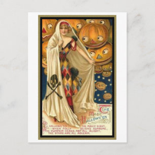 Vintage Woman with Cape Postcard