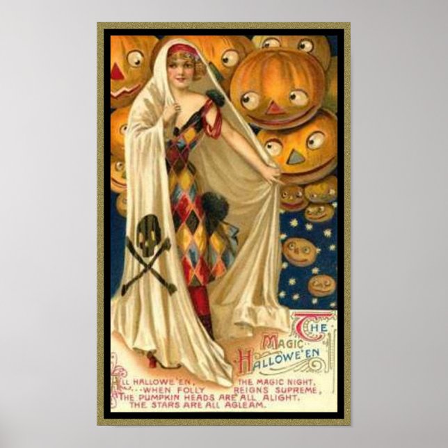 Vintage Woman with Cape Poster (Front)