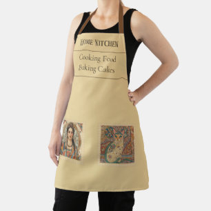 Vintage,Women and Cat,Ancient Greece Style Apron