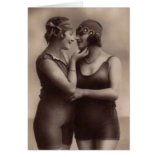 Vintage Women in Love Card
