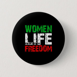 Vintage women life freedom distressed political 6 cm round badge
