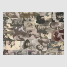 Vintage Women Photo Collage Shabby Chic Decoupage