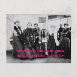 Vintage Women Travel Invitation Postcard