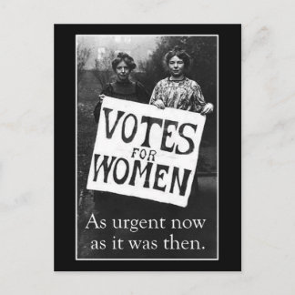 Vintage Women Vote Template Message Postcard