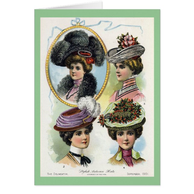 Vintage Women Wearing Hats (Front)