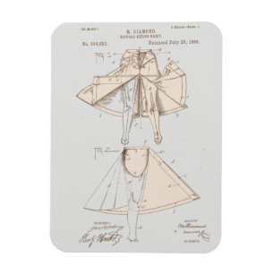Vintage Womens Bicycle Riding Pant Patent Magnet