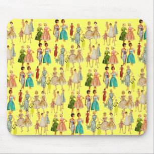 Vintage Women's Fashion Mouse Mat