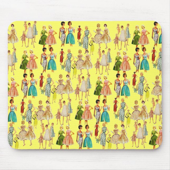 Vintage Women's Fashion Mouse Mat (Front)