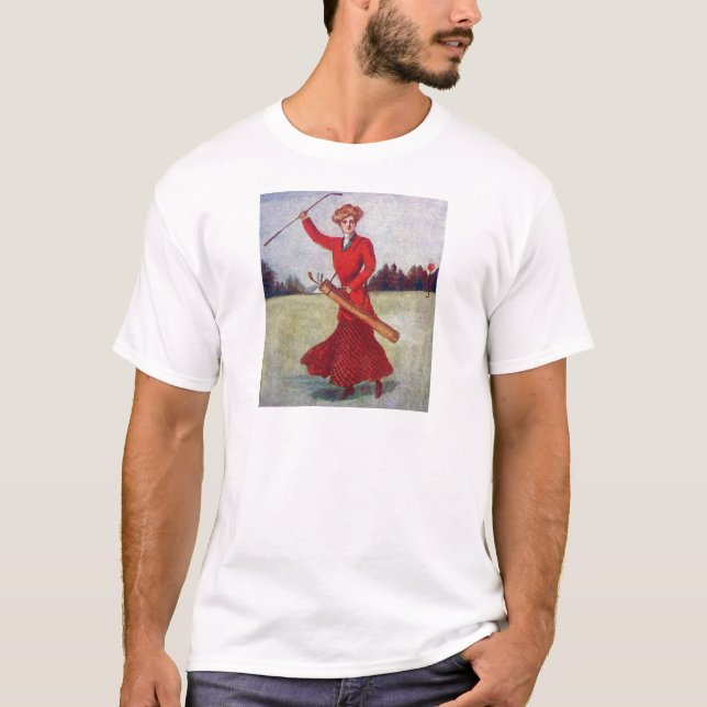 Vintage Women's Golf Fashion 1910s T-Shirt (Front)