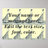 Vintage Women's Golf Fashion Template