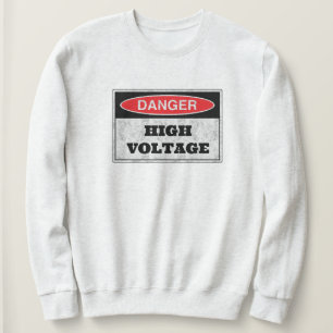 Vintage Womens High Voltage Warning Sweatshirt