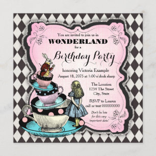 Vintage Wonderland Birthday Party Invitation