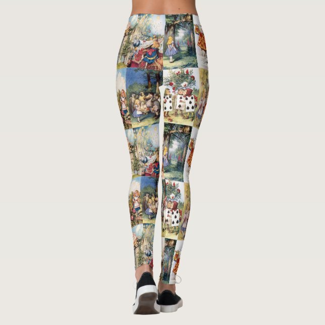 Vintage Wonderland Collage Leggings (Back)