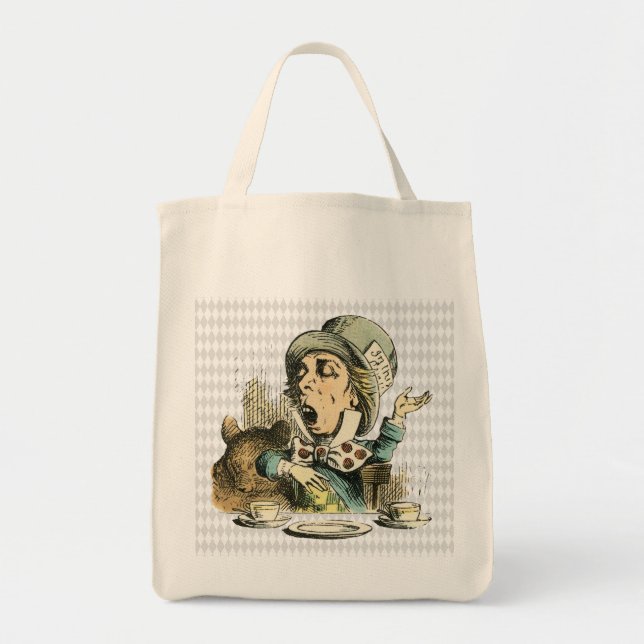 Vintage Wonderland Mad Hatter   Tote Bag (Front)