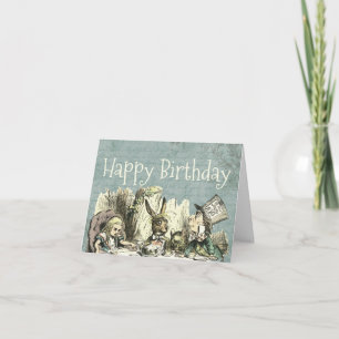 Vintage Wonderland Tea Party Birthday Card