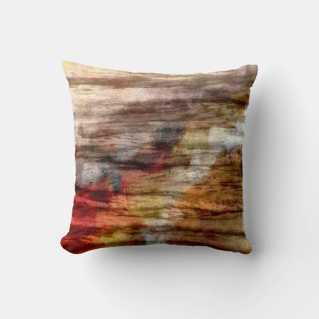 Vintage Wood Abstract Art 4 Cushion (Front)