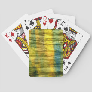 Vintage Wood Abstract Art 9 Playing Cards