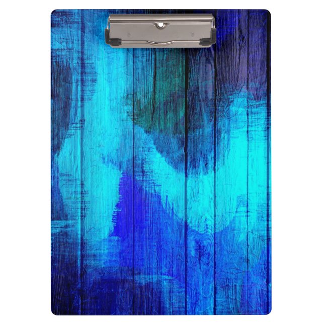 Vintage Wood Abstract Painting #3 Clipboard (Front)