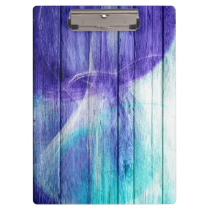 Vintage Wood Abstract Painting #7 Clipboard