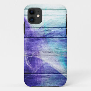Vintage Wood Abstract Painting #9 iPhone 11 Case