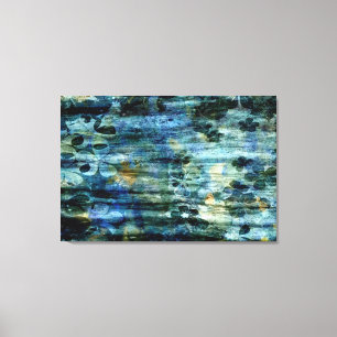 Vintage Wood Art Flower Canvas Print