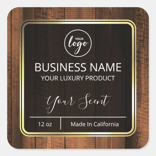 Vintage Wood Candle Labels (Front)