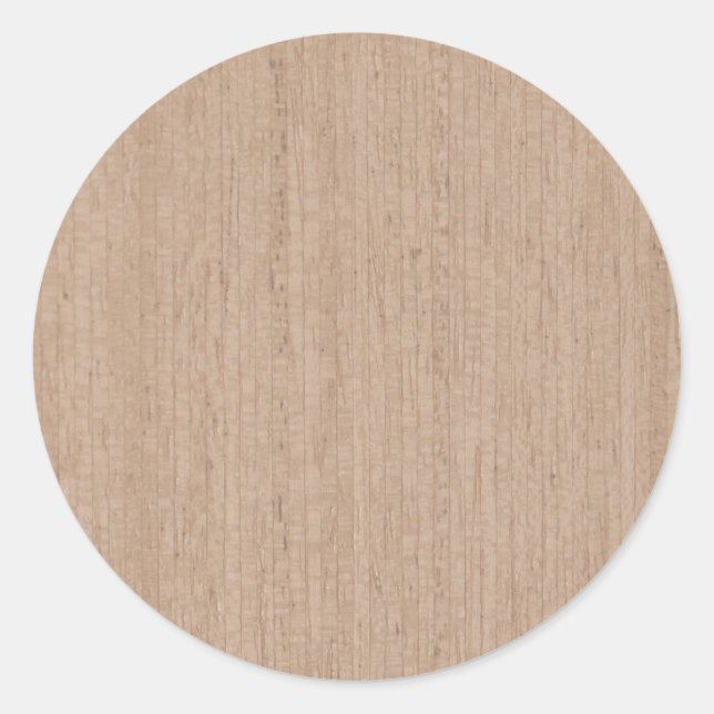 Vintage Wood Effect Round Sticker (Front)