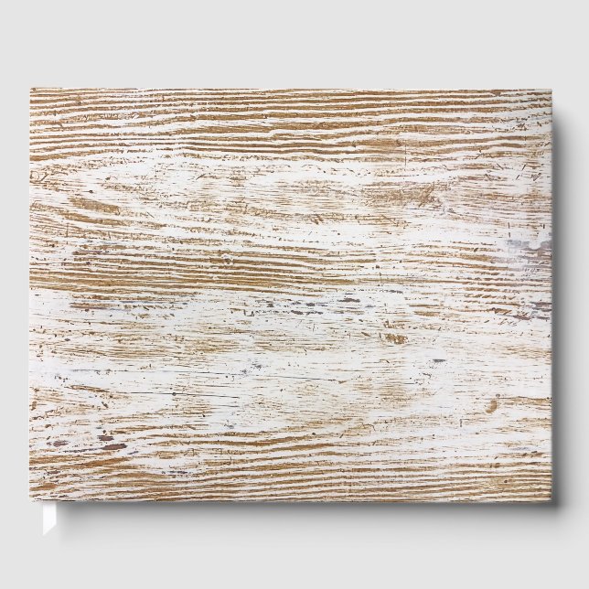 Vintage Wood Guest Book (Front)