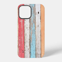 Vintage Wood: Multicolored Cracked Texture.