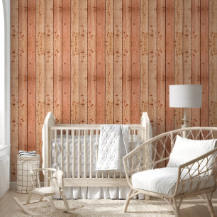 Vintage Wood Pattern - Rustic Farmhouse Wallpaper