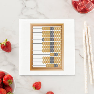 Vintage Wooden Abacus Classic Counting Tool Napkin