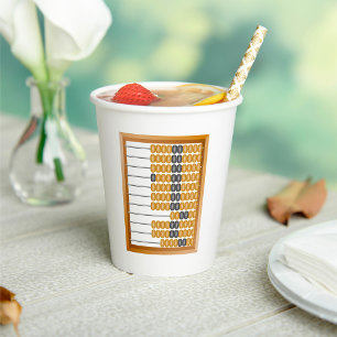 Vintage Wooden Abacus Classic Counting Tool Paper Cups