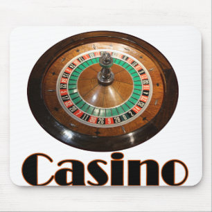 vintage wooden casino roulette wheel, game design mouse mat