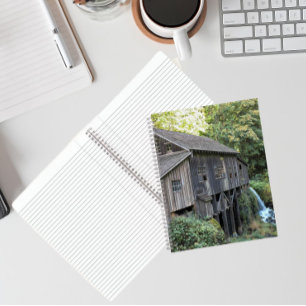 Vintage Wooden Grist Mill Photo Notebook