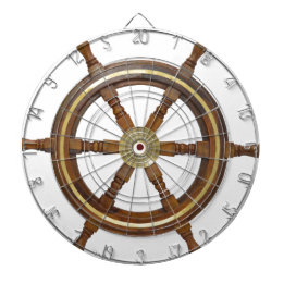 Vintage Wooden Helm Dartboard