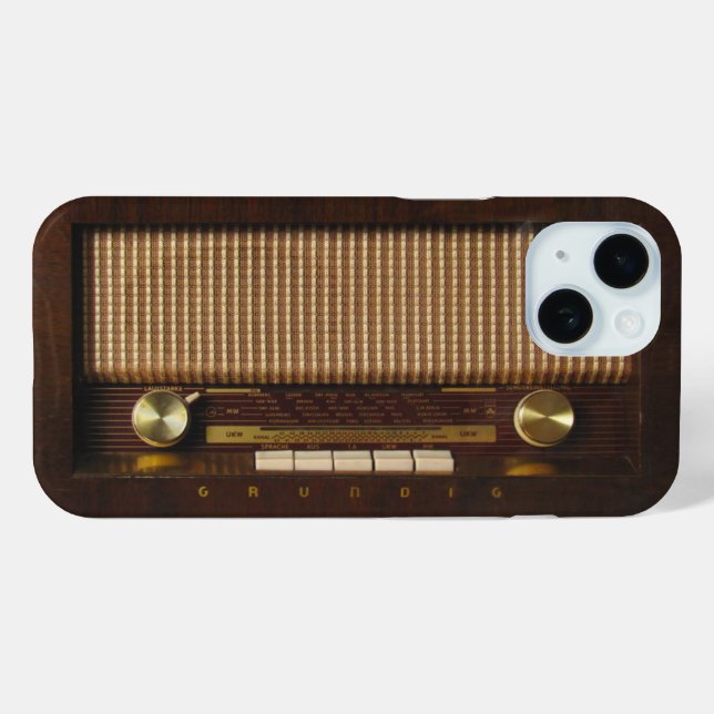 Vintage wooden radio Case-Mate iPhone case (Back (Horizontal))