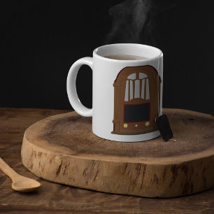 Vintage Wooden Radio Coffee Mug