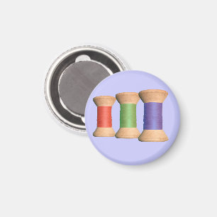 Vintage Wooden Spool Magnet
