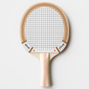 Vintage Wooden Tennis Racket Ping Pong Paddle