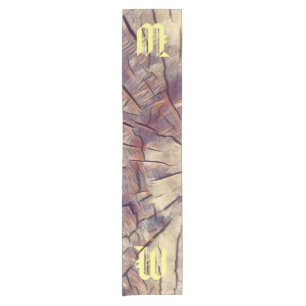 Vintage wooden tree trunk background customizable short table runner