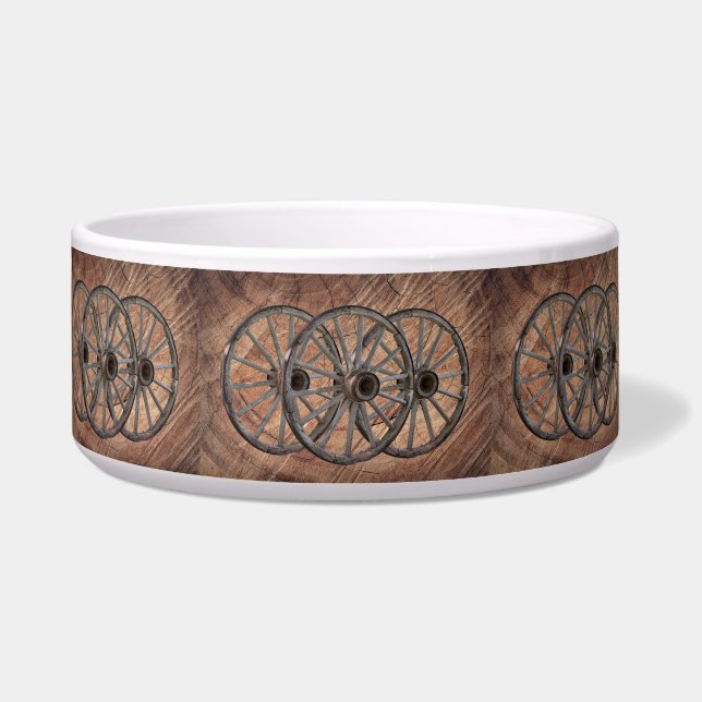 Vintage Wooden Wagon Wheels (Front)