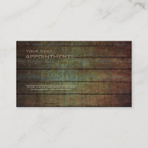 vintage woodgrain handyman construction carpenter appointment card